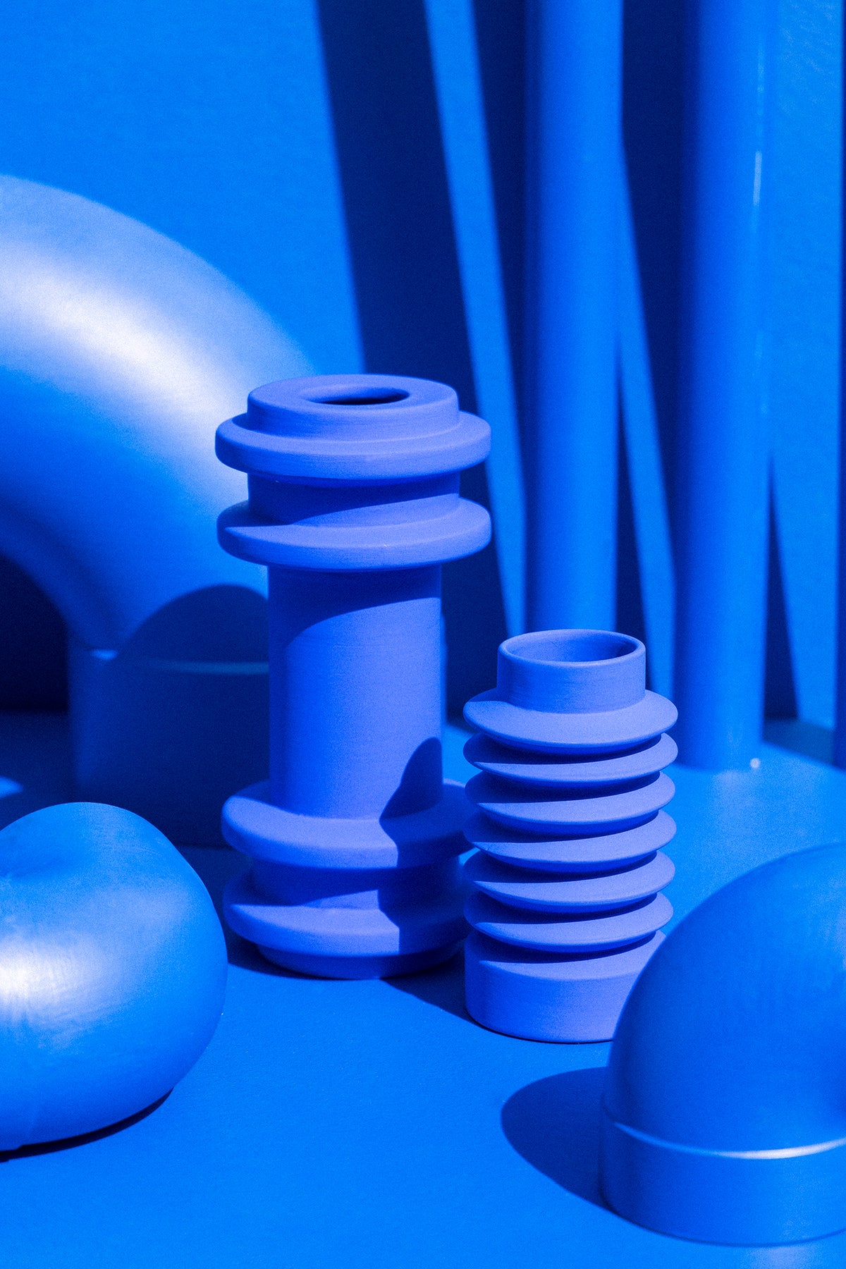 Severj Studio Istanbul Klein Blue Totem 1 ceramic vase on makers' Mrkt Makers Market Melbourne