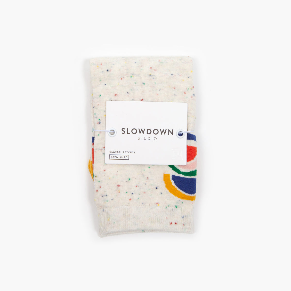 Claire Ritchie Rainbow socks Slowdown Studio Makers Market Makers' Mrkt Melbourne