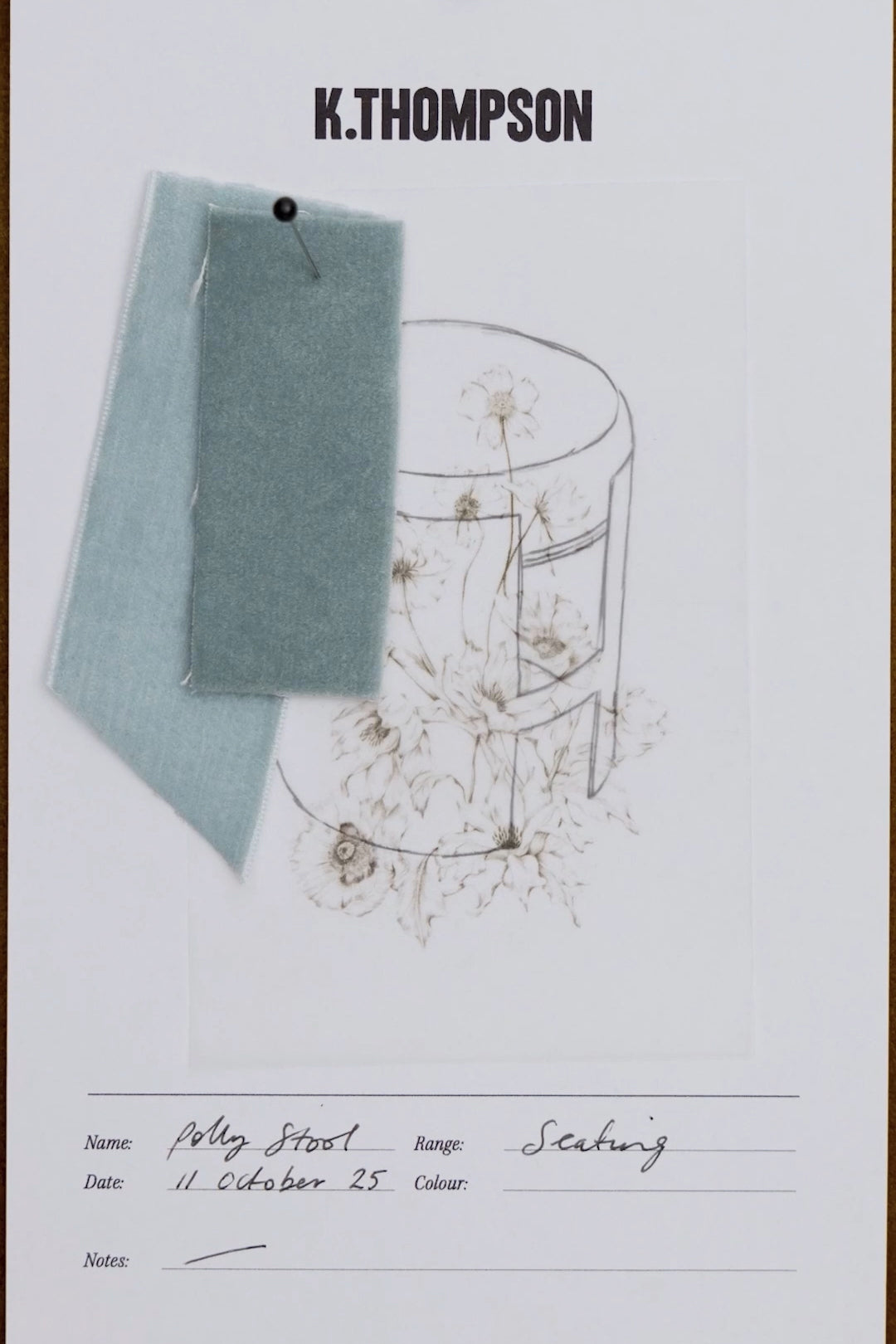 Polly Stool — Pilot Blue