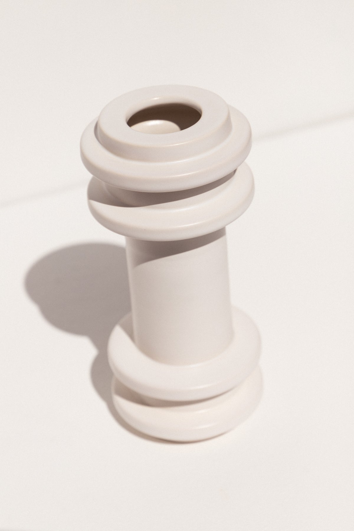 Severj Studio Istanbul crisp white Totem 1 ceramic vase on makers' Mrkt Makers Market Melbourne