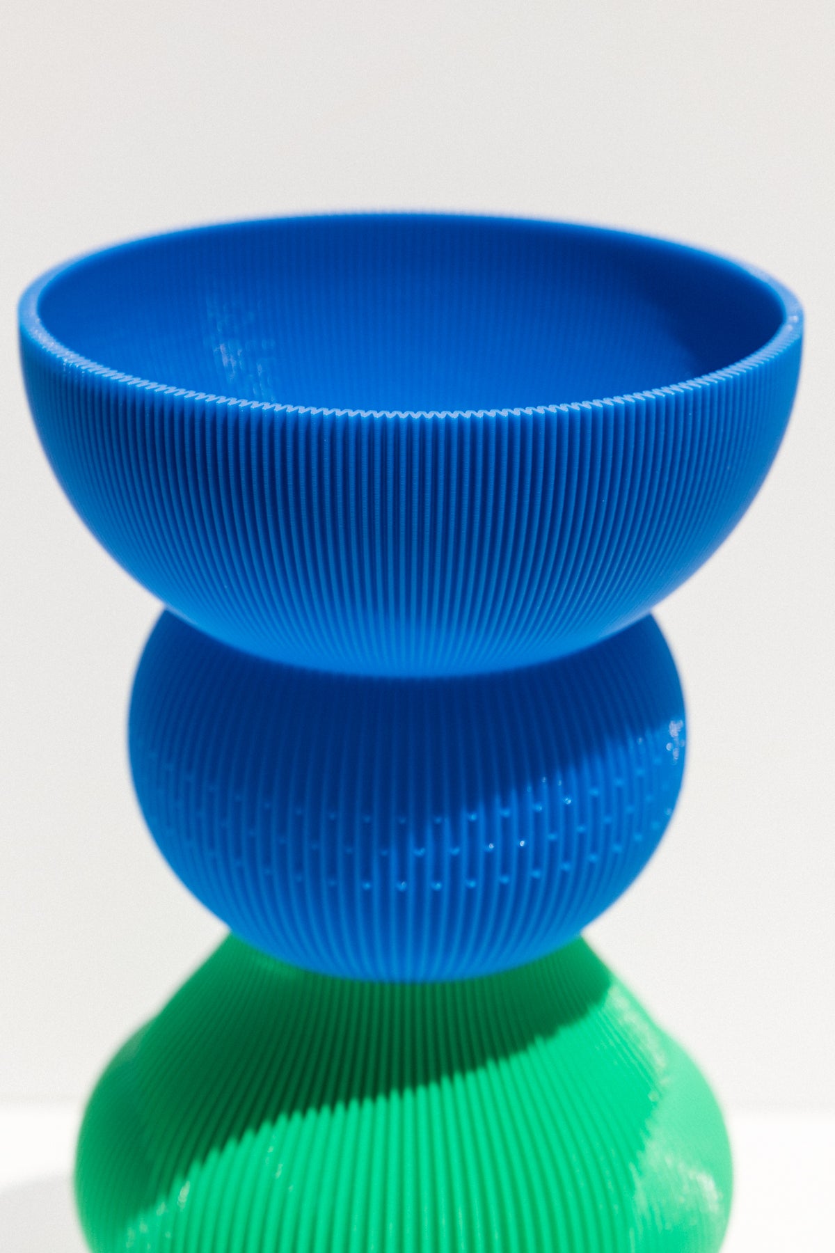 UAU Project 3D Printed L Vase in blue and green on Makers' Mrkt , makers market Melbourne